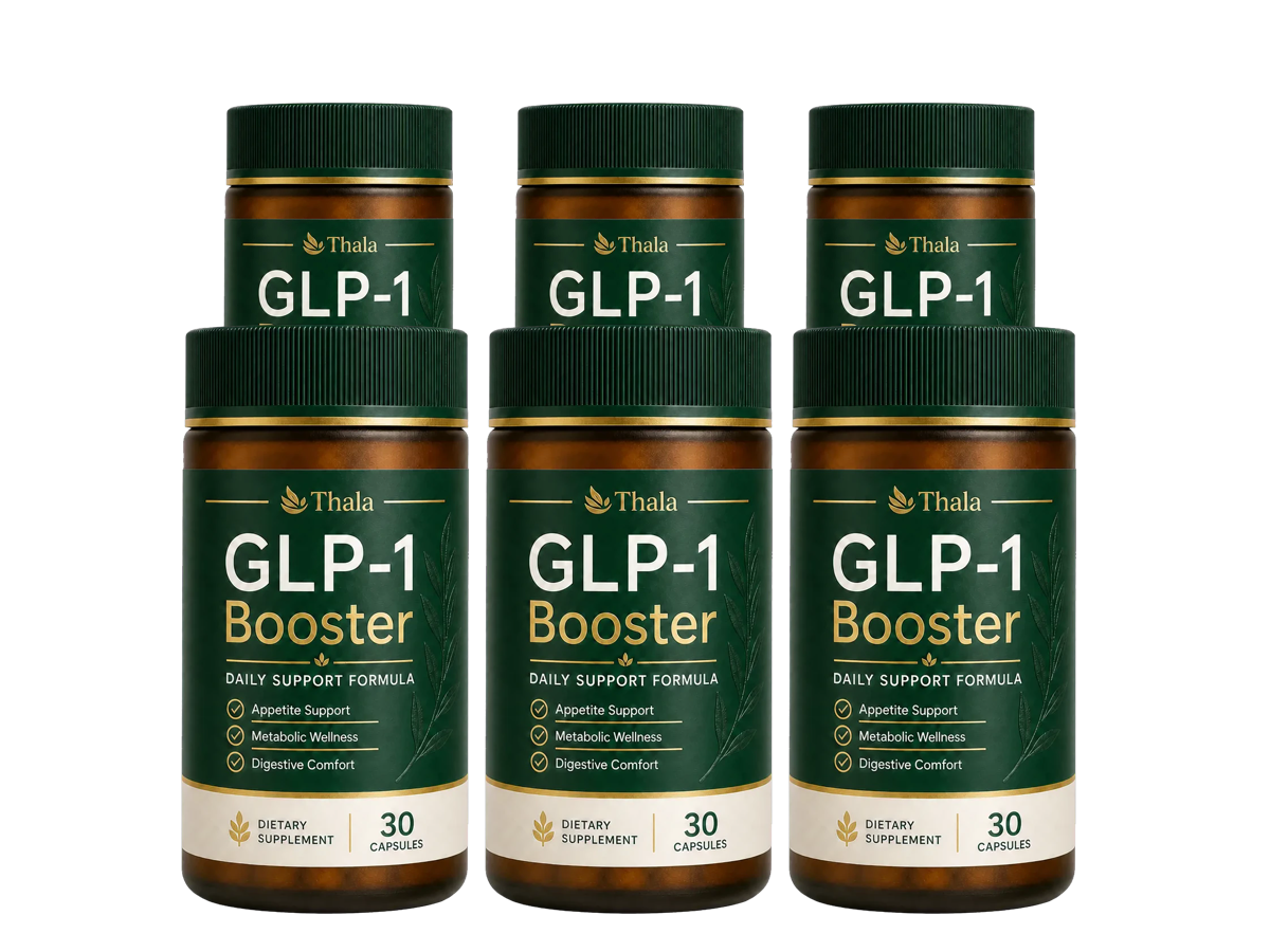 Six bottles of Thala Natural GLP-1 Booster