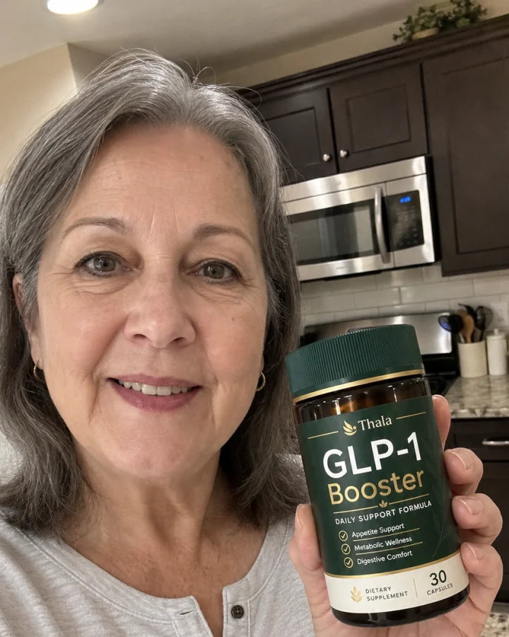 Thala customer holding the GLP-1 Booster